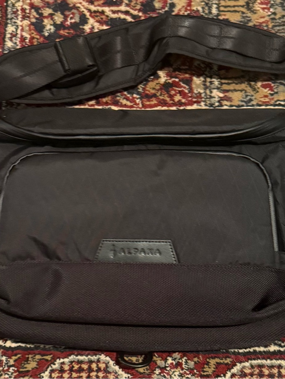 Alpaka Black Men's Messenger Crossbody Bag